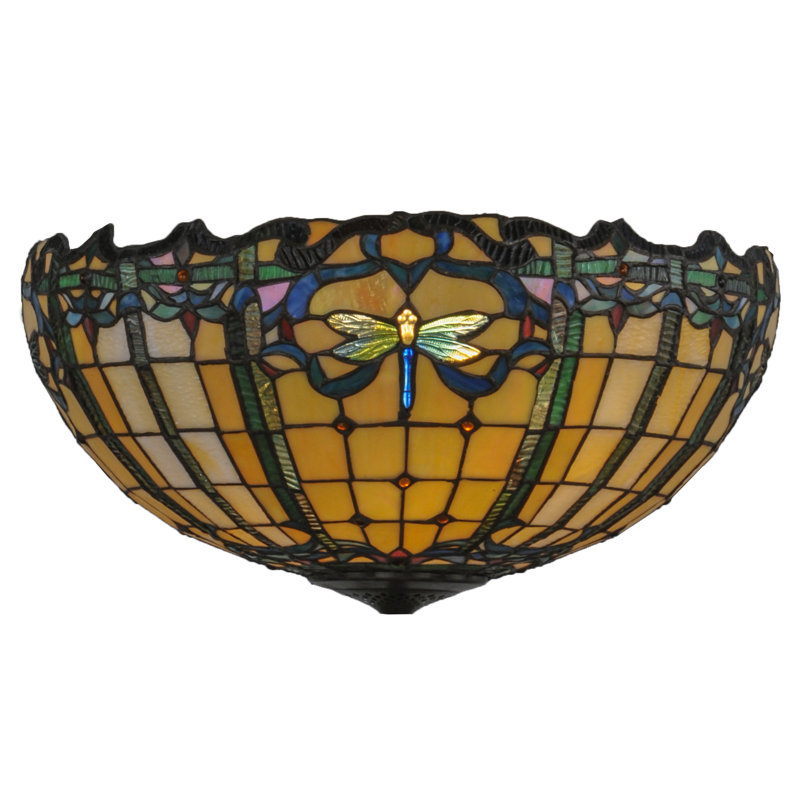 Astoria Grand Tiffany 9.5" H Glass Bowl Ceiling Fan Bowl Shade in